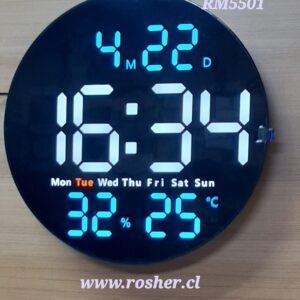 Reloj mural digital